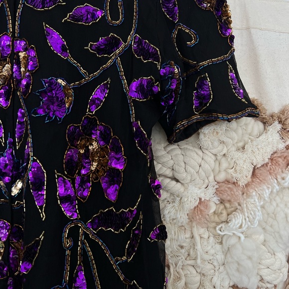 Vintage sequins short sleeves top - Picture 3 of 4